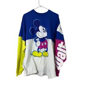 Disney Parks Exclusive The Pie Eye Retro Mickey Color Block Spirit Jersey XL
